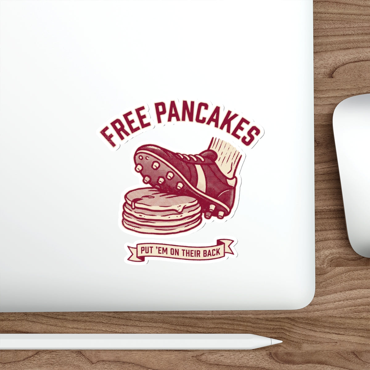 Free Pancakes Sticker — front
