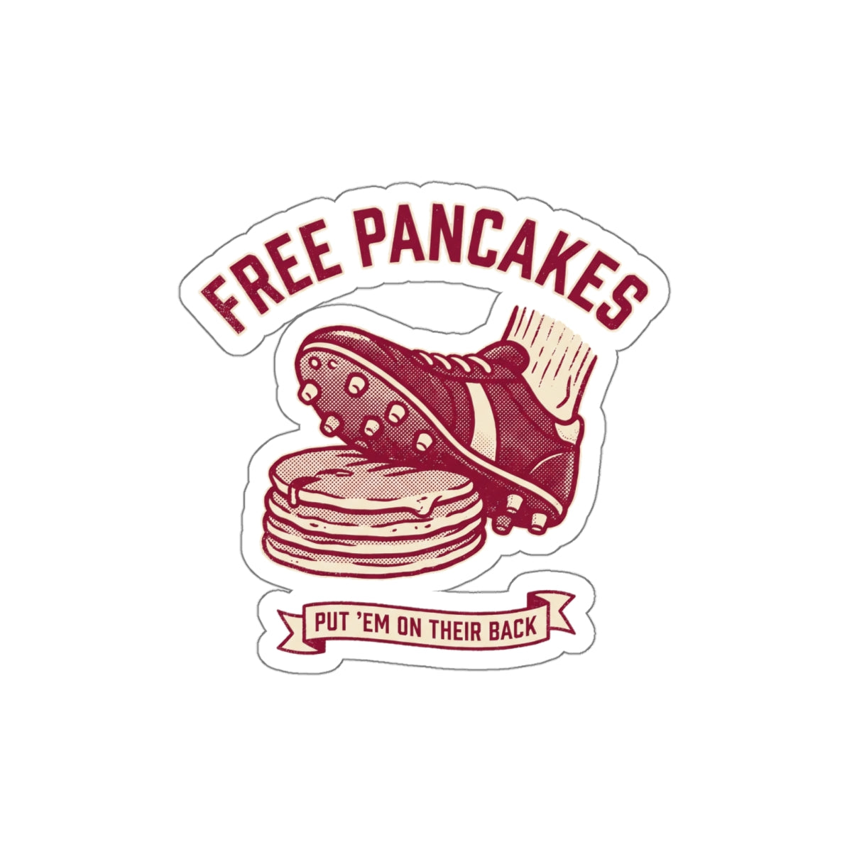 Free Pancakes Sticker — front