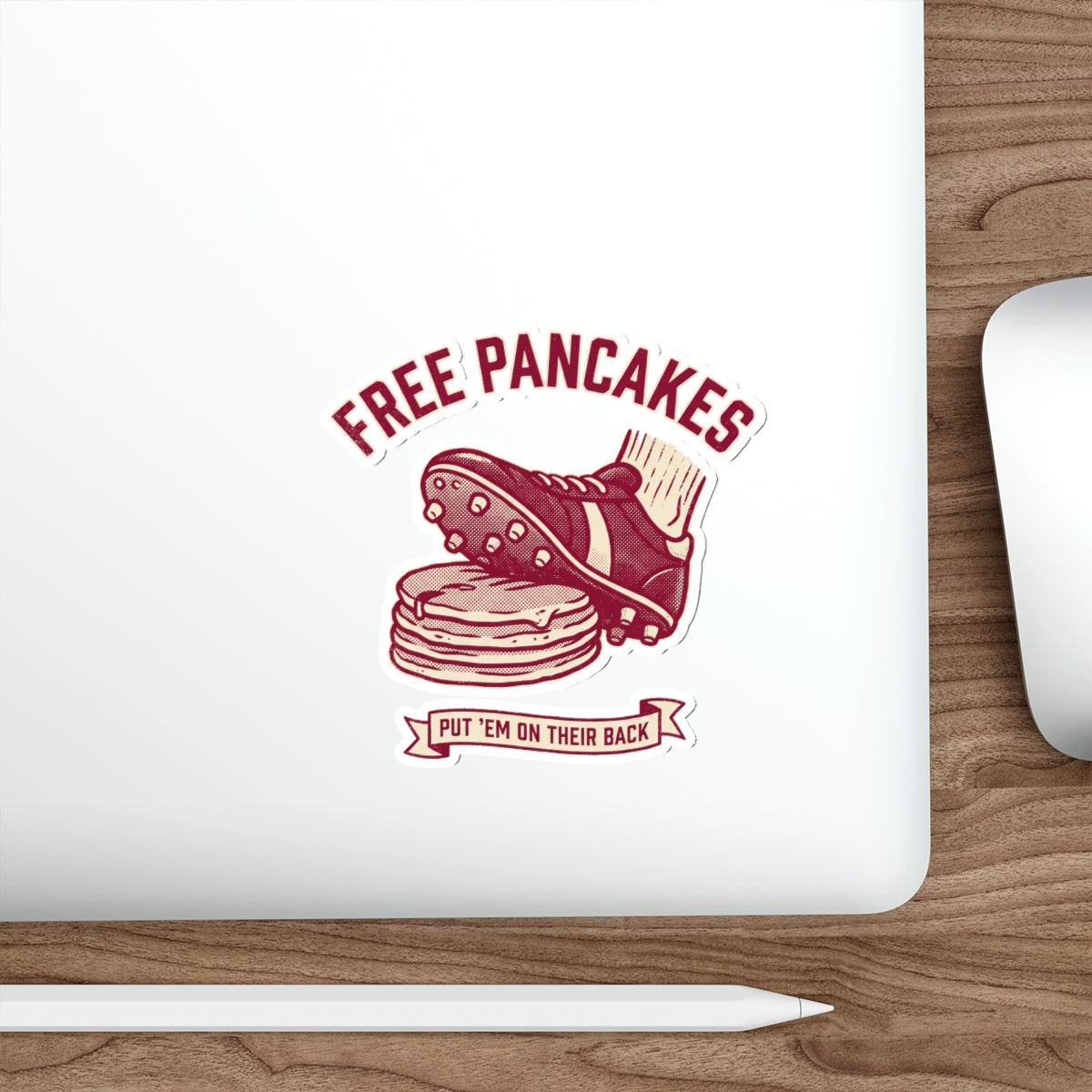 Free Pancakes Sticker — front