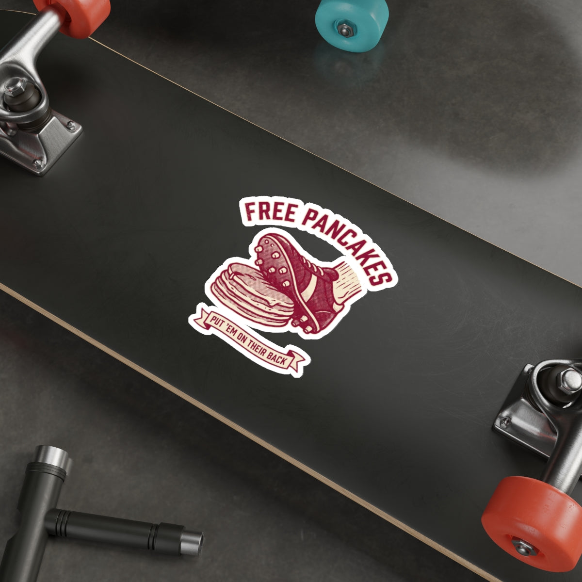 Free Pancakes Sticker — front