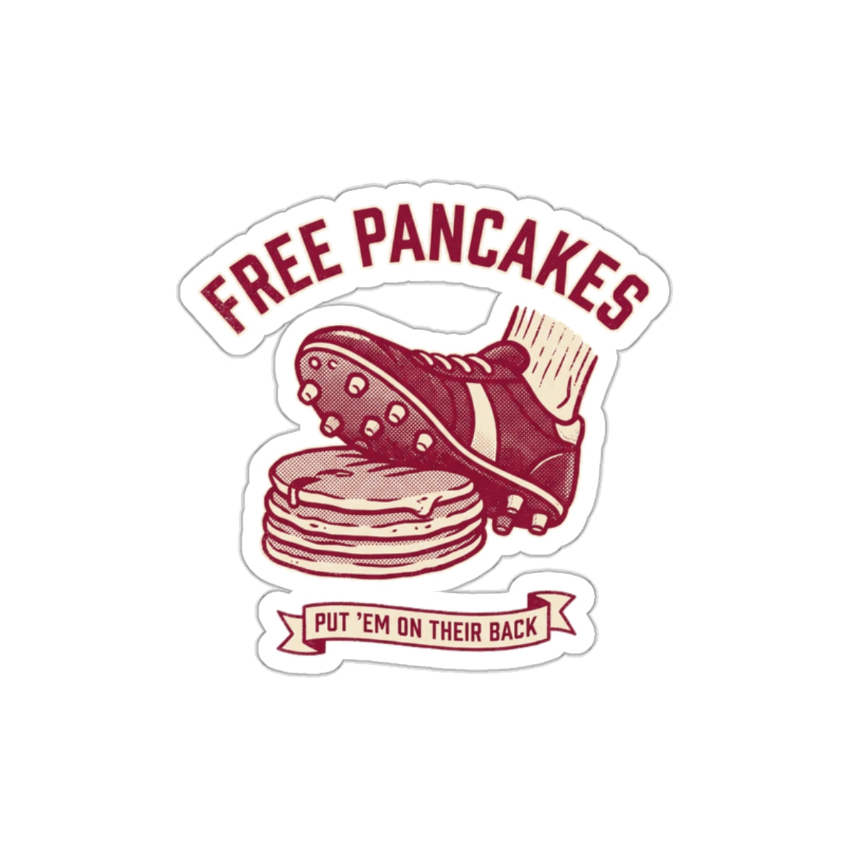 Free Pancakes Sticker — front